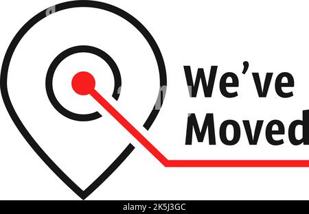 Wir haben uns wie eine Positionsnadel bewegt Stock Vektor