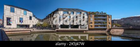 Das Neue Museumsviertel mit dem Zukunftsmuseum, Augustinerhof, Nürnberg, Mittelfranken, Bayern, Deutschland Stockfoto