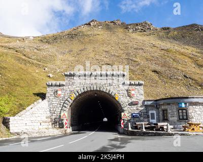 Tunnel-Hochtor, Großglockner Hochalpenstraße, Nationalpark Hohe Tauern, Österreich Stockfoto