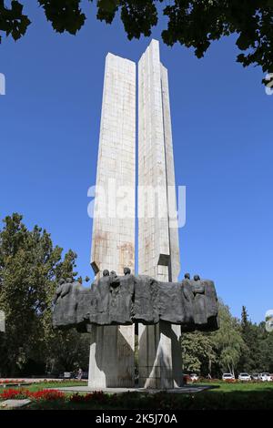 Friendship Monument, Chui Avenue, Bishkek, Bishkek City Region, Kirgisistan, Zentralasien Stockfoto