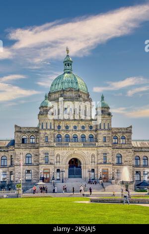 Das British Columbia Parliament Building in Victoria, Kanada. Stockfoto