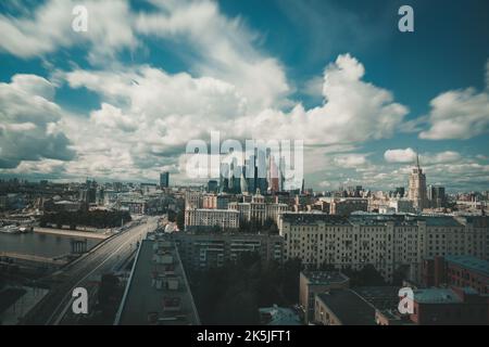 Skyline des Moscow International Business Center, auch als Moskauer Finanzviertel bezeichnet. Stockfoto