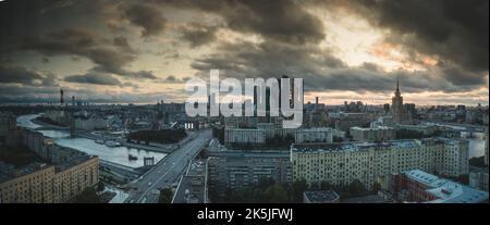 Skyline des Moscow International Business Center, auch als Moskauer Finanzviertel bezeichnet. Stockfoto
