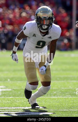 Cincinnati, Ohio, USA. 8. Oktober 2022. South Florida Bulls WR Yusuf Terry während eines NCAA-Fußballspiels zwischen den Cincinnati Bearcats und den Indiana Hoosiers im Nippert Stadium in Cincinnati, Ohio. Kevin Schultz/CSM/Alamy Live News Stockfoto