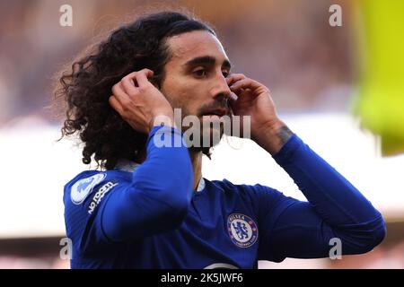 8.. Oktober 2022; Stamford Bridge, Chelsea, London, England:Premier League Football, Chelsea gegen Wölfe: Marc Cucurella von Chelsea Stockfoto