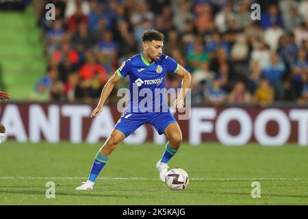 Getafe, Spanien. 8. Oktober 2022. Munir El Haddadi (Getafe) Fußball/Fußball: Spanisches Spiel 'La Liga Santander' zwischen Getafe CF 0-1 Real Madrid CF im Coliseum Alfonso Perez in Getafe, Spanien. Quelle: Mutsu Kawamori/AFLO/Alamy Live News Stockfoto