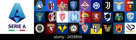 Embleme Logo, Top-Club italienische Fußball-Fußballmannschaft im Vektorformat Stock Vektor