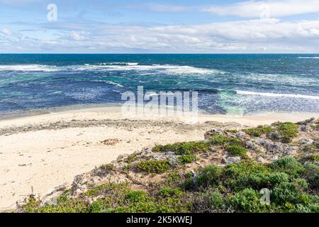 Surfers Point Beach und Southside Break, Prevelly, Westaustralien, am Margaret River Stockfoto