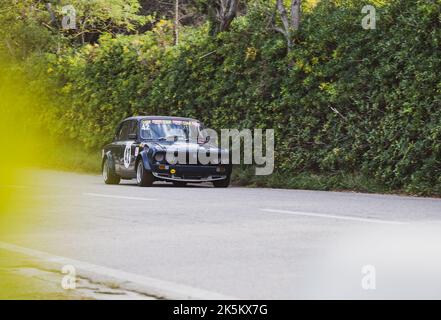 Hystorisches Autorennen des Coppa Faro inb Pesaro Italien Stockfoto