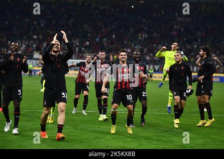Final Joy (Mailand) Während des "Serie A"-Spiels zwischen Mailand 2-0 Juventus im Giuseppe Meazza Stadium am 8. Oktober 2022 in Mailand, Italien. (Foto von Maurizio Borsari/AFLO) Stockfoto