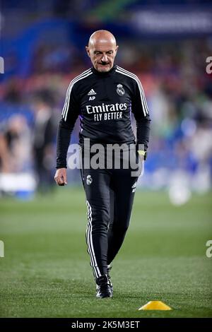 MADRID, SPANIEN - 08. OKTOBER: Antonio Pintus von Real Madrid CF blickt auf das La Liga Santander Spiel zwischen Getafe CF und Real Madrid CF am 08. Oktober 2022 im Coliseum Alfonso Perez in Madrid, Spanien. Quelle: Ricardo Larreina/AFLO/Alamy Live News Stockfoto