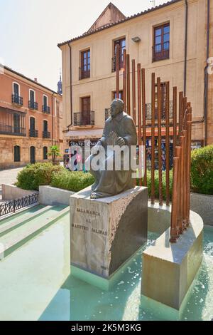 Monumento al Maestro Salinas, Salamanca City, Spanien, Europa. Stockfoto