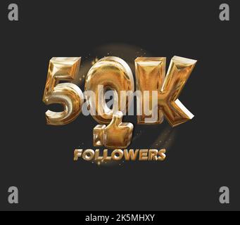 40K Follower feiern Banner für die Verwendung in sozialen Medien Stockfoto