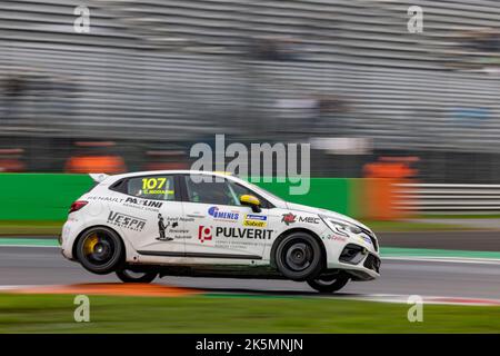 107 RICCIARINI Cristian (ita), Essecorse, Clio Cup 2022, Aktion während der 12. Runde des Clio Cup Europe 2022, vom 7. Bis 9. Oktober auf dem Autodromo Nazionale di Monza in Monza, Italien - Foto Marc de Mattia / DPPI Stockfoto