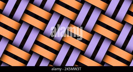 Heller mehrfarbiger Korbhintergrund. Geometrisches Nahtmuster. Abstrakte psychedelisch Illustration Stockfoto