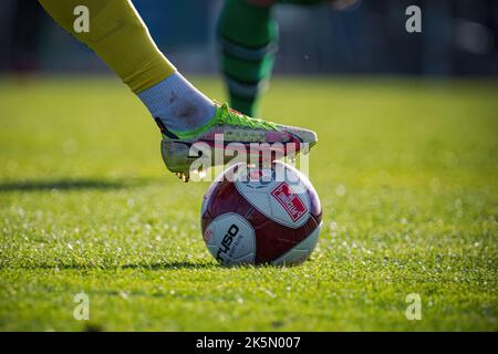 Warrington Rylands nimmt Nantwich Town bei der FA Trophy, Nantwich, Ches hire, England, am 8.. 2022. Credit Mark Percy/Alamy Stockfoto. Stockfoto