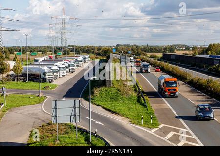 Hoxhöfe Rastplatz an der Autobahn A44 Stockfoto