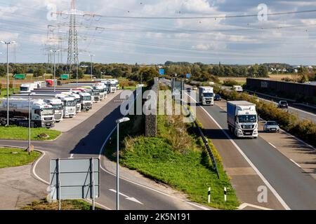 Hoxhöfe Rastplatz an der Autobahn A44 Stockfoto