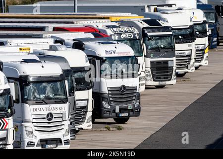 Hoxhöfe Rastplatz an der Autobahn A44 Stockfoto