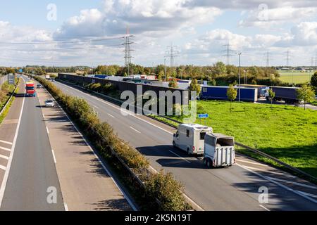 Hoxhöfe Rastplatz an der Autobahn A44 Stockfoto