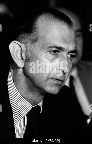 Jose Alfredo Martinez de Hoz, argentinischer Ökonom und Wirtschaftsminister, Proceso de Reorganisacion Nacional (1976-1980) Stockfoto