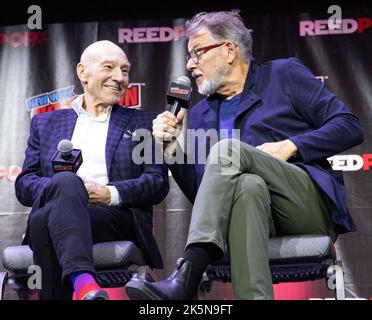 New York, USA. 08. Oktober 2022. Cast-Mitglieder von Paramount Plus's Syar Trek Picard-Panel am NYCC. Veronica Bruno/Alamy Stockfoto