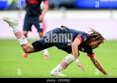 Heerenveen - Xavi Simons von PSV Eindhoven während des niederländischen Eredivisie-Spiels zwischen sc Heerenveen und PSV am 9. Oktober 2022 im Abe Lenstra Stadium in Heerenveen, Niederlande. ANP OLAF KRAAK Stockfoto