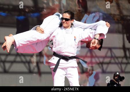 Paris, Frankreich, 8. Oktober 2022, Paralympischer Tag, Sandrine Martinet, Sylver-Medaillengewinnerin para Judoka France, François Loock/alamy Stockfoto