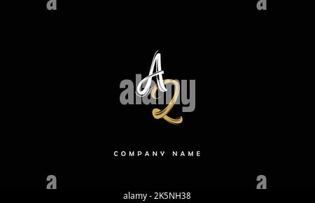 AZ, ZA Abstract Letters Logo Monogramm Stock Vektor