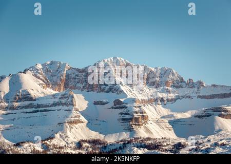 Winterparadies der Dolomiten Stockfoto