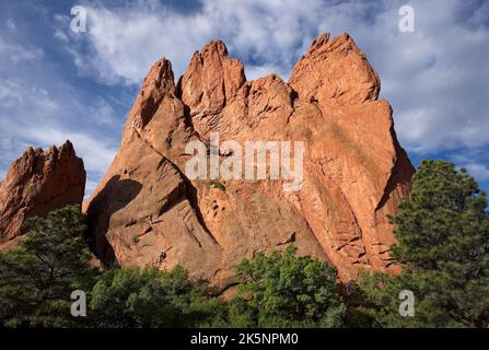 Eine wunderschöne Aufnahme des Garden of the Gods in Colorado Springs, CO, USA Stockfoto