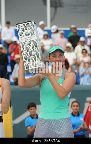 Monastir, Tunesien. 9. Oktober 2022. Elise Mertens (Belgien) gewinnt das Finale des Tennisturniers jasmin Open Monastir 2022. (Bild: © Chokri Mahjoub/ZUMA Press Wire) Bild: ZUMA Press, Inc./Alamy Live News Stockfoto