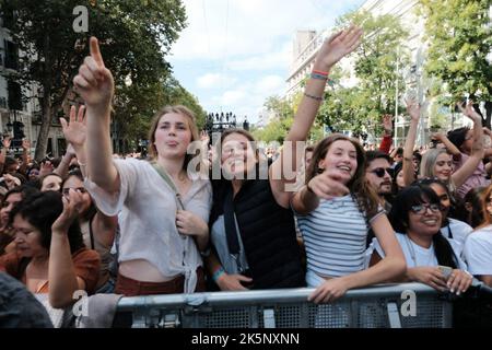 Madrid, Spanien. 09. Oktober 2022. Konzert von Sänger Camilo in Madrid. 9. Oktober 2022 Credit: CORDON PRESS/Alamy Live News Stockfoto