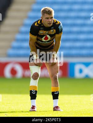 Coventry, Großbritannien. 09. Oktober 2022. Charlie Atkinson von Wasps Rugby während des Spiels der Gallagher Premiership Wasps gegen Northampton Saints in der Coventry Building Society Arena, Coventry, Großbritannien, 9.. Oktober 2022 (Foto von Nick Browning/News Images) in Coventry, Großbritannien am 10/9/2022. (Foto von Nick Browning/News Images/Sipa USA) Quelle: SIPA USA/Alamy Live News Stockfoto