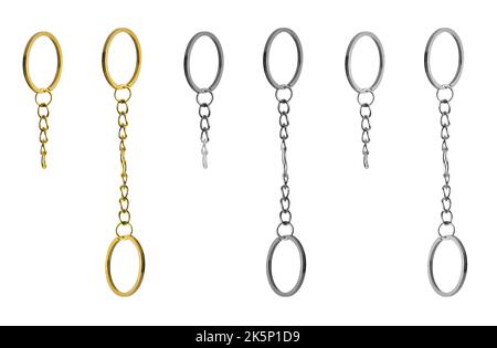 Kette, mit Ring, für Schlüsselbund oder Schlüssel Stockfoto