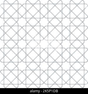 Verschlungen modernes Muster, basierend auf traditionellen orientalischen arabischen Mustern. Nahtloser Hintergrund. Leicht zu färben. Arabisches geometrisches Muster. Stockfoto