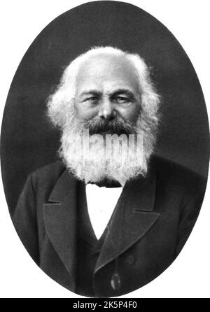 Das letzte Foto von Karl Marx, 28. April 1882. Von Dutertre. Stockfoto