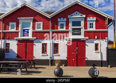 Fischrestaurant in der Marina, Skagen, Dänemark, Europa Stockfoto