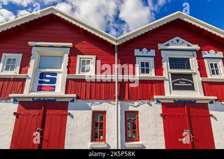 Fischrestaurant in der Marina, Skagen, Dänemark, Europa Stockfoto