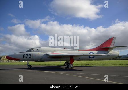 Letzter Nachtshooting im Cornwall Aviation Heritage Centre vor seiner Schließung am 31. 2022. Oktober Stockfoto