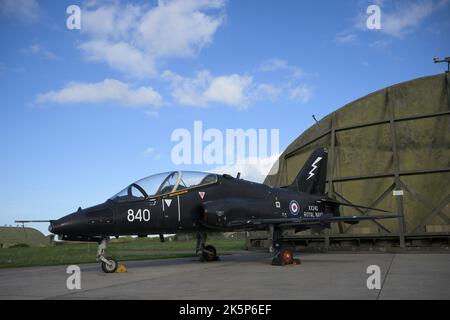 Letzter Nachtshooting im Cornwall Aviation Heritage Centre vor seiner Schließung am 31. 2022. Oktober Stockfoto