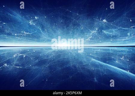 Technologie und futuristisches Konzept. 3D gerendertes Bild. Stockfoto