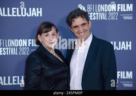 Heidi Thomas und Stephen McGann bei der Allelujah-Premiere im Rahmen des BFI London Film Festival 66. in Paris, Frankreich am 09. Oktober 2022. Foto von Aurore Marechal/ABACAPRESS.COM Stockfoto