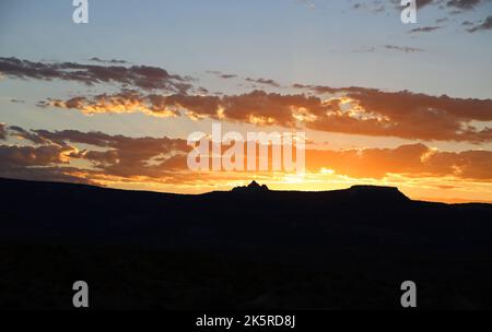 Sonnenuntergang in Utah Stockfoto