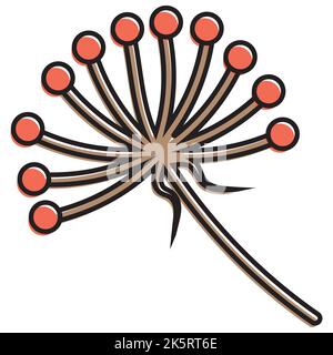 Bunte Herbstblätter und Beeren. Isoliert auf weißem Hintergrund. Einfache Cartoon flachen Stil. vektor-Illustration Stock Vektor