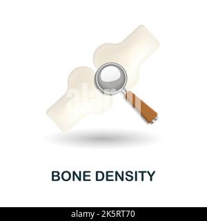 Symbol für Knochendichte. 3D Illustration aus der Sammlung. Creative Bone Density 3D-Symbol für Webdesign, Vorlagen, Infografiken und mehr. Stock Vektor