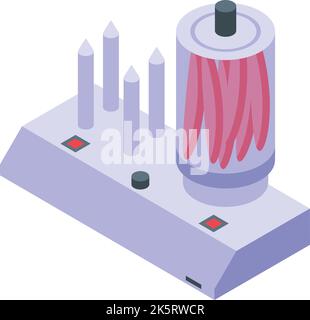 Symbol für Hotdog-Ausrüstung isometrischer Vektor. Stadtmarkt. Straßenwagen Stock Vektor