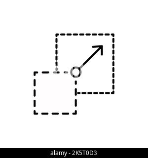 Symbol für Skalierbarkeit. Creative Element Zeichen aus Community Management Sammlung. Symbol für monochrome Skalierbarkeit für Vorlagen, Infografiken und mehr. Stock Vektor