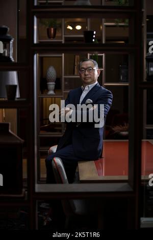 William je, britischer Hedgefonds-Eigentümer, der vom chinesischen Staat ins Visier genommen wurde, nachdem er eine Wohltätigkeitsorganisation für Demokratie in Hongkong gegründet hatte. Stockfoto