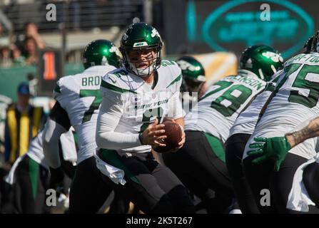 East Rutherford, New Jersey, USA. 9. Okt, 2022. Während eines NFL-Spiels zwischen den Miami Dolphins und den New York Jets im MetLife Stadium in East Rutherford, New Jersey am Sonntag, 9. Oktober 2022. Duncan Williams/CSM/Alamy Live News Stockfoto